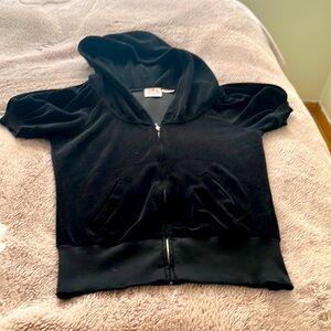 Classic cotton velour hoodie